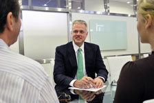 Dan Finn meeting with clients